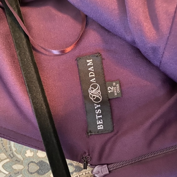 Betsy & Adam Plum colored sleeveless v-neck dress in a size 12. - Picture 6 of 8